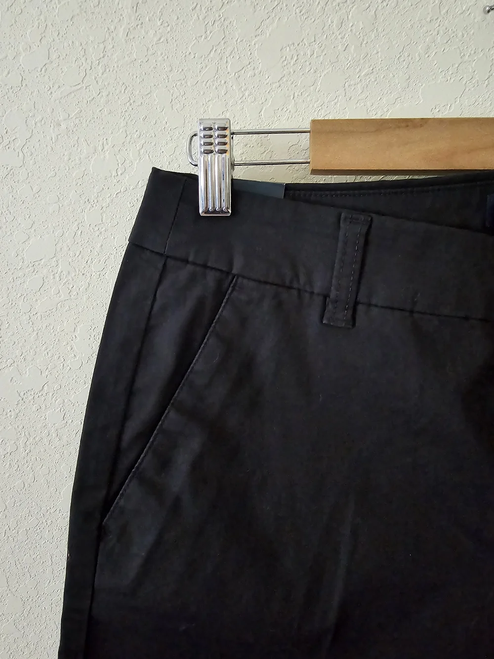 J. Crew Women Black Chino Shorts NWT
